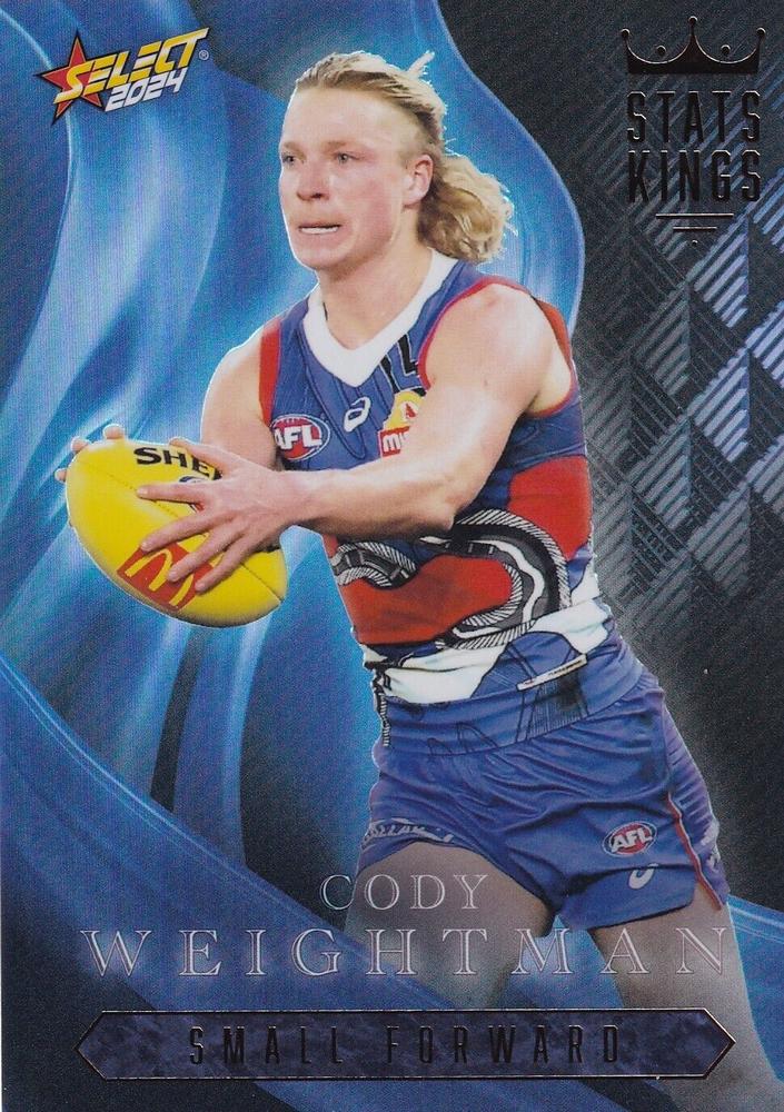 Cody Weightman #SK89 Western Bulldogs | Stats Kings 2024 Select AFL Footy Stars | Trading Card