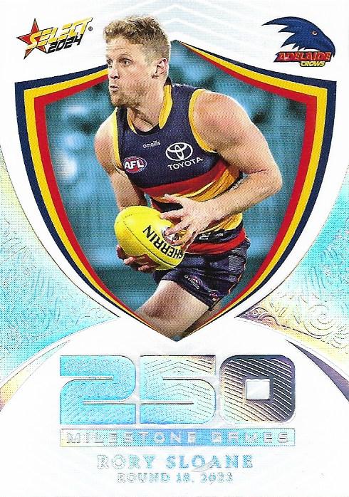 Rory Sloane #MG4 Adelaide Crows | Milestone 2024 Select AFL Footy Stars | Trading Card