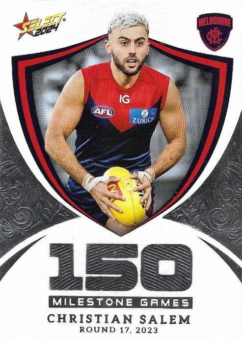 Christian Salem #MG66 Melbourne Demons | Milestone 2024 Select AFL Footy Stars | Trading Card