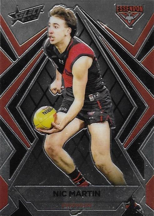 Nic Martin #L43 Essendon Bombers | Luminous 2024 Select AFL Footy Stars | Trading Card