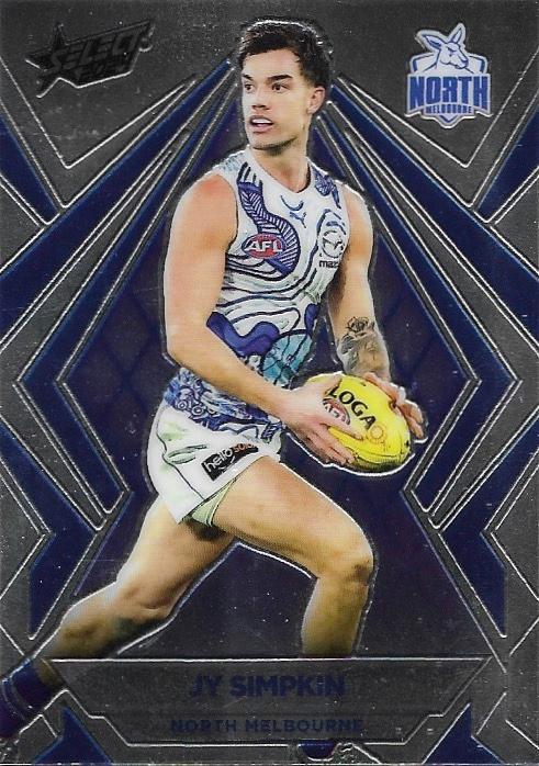 Jy Simpkin #L117 North Melbourne Kangaroos | Luminous 2024 Select AFL Footy Stars | Trading Card