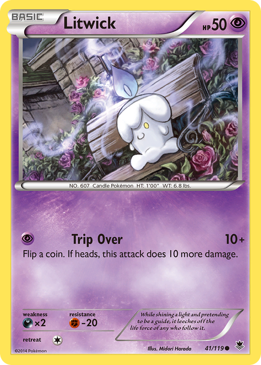 Litwick 41/119 Common | Phantom Forces | Pokemon Card