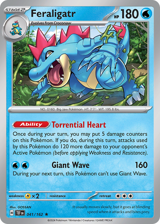 Feraligatr 41/162 Rare | Temporal Forces | Pokemon Card