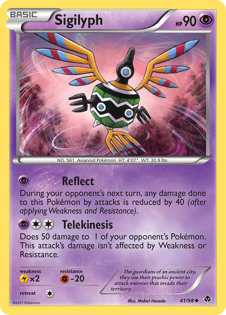 Sigilyph 41/98 Uncommon | Emerging Powers | Pokemon Card