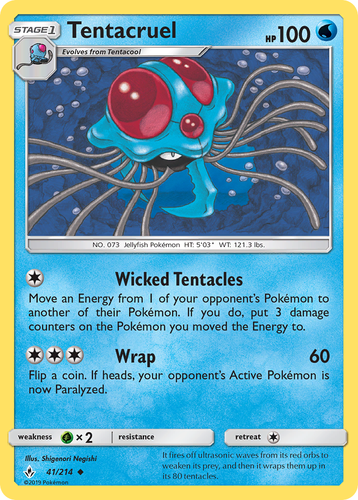 Tentacruel 41/214 Uncommon | Unbroken Bonds | Pokemon Card