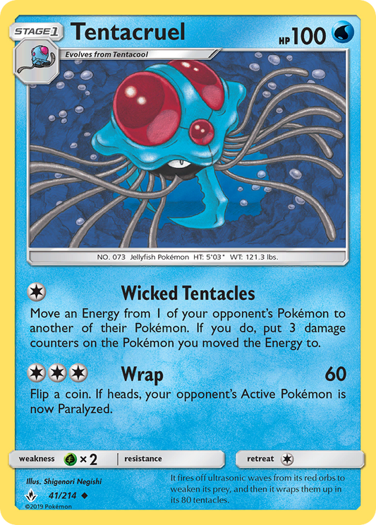 Tentacruel 41/214 Uncommon | Unbroken Bonds | Pokemon Card