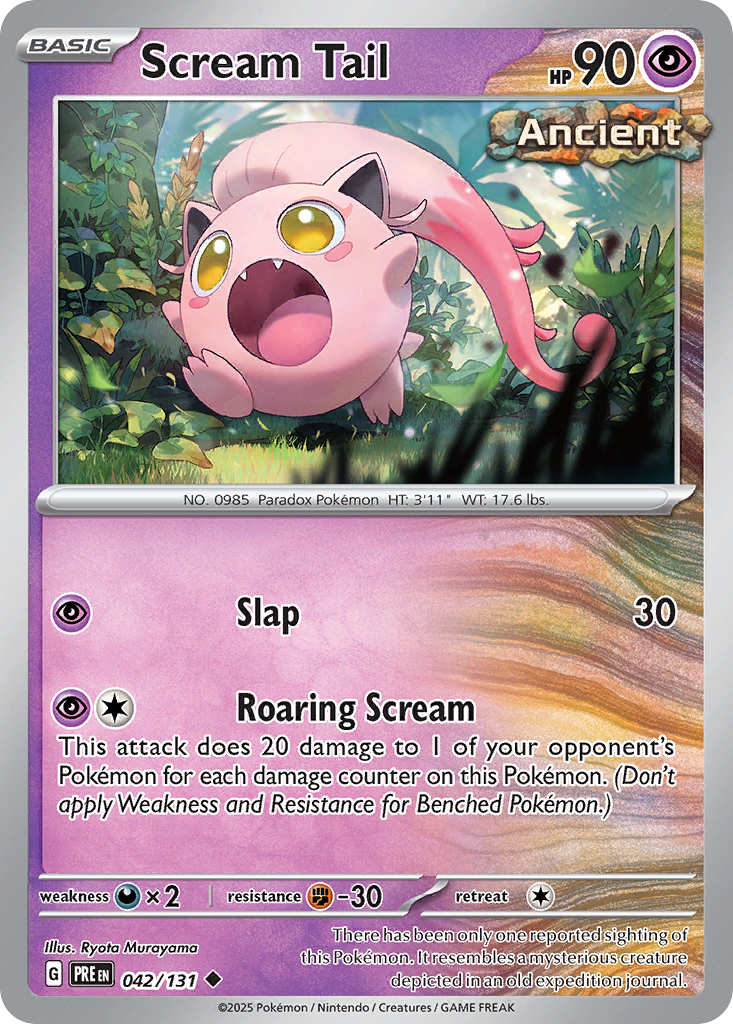 Scream Tail 42/131 Uncommon | Prismatic Evolutions | Pokemon Card