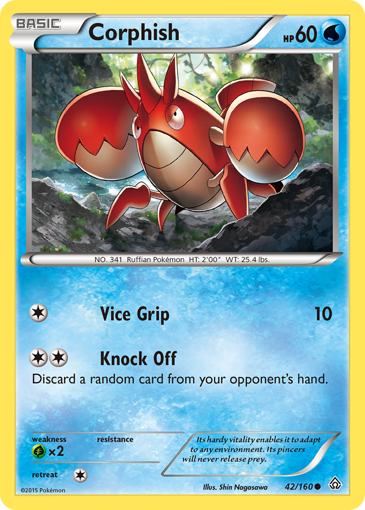 Corphish 42/160 Common | Primal Clash | Pokemon Card