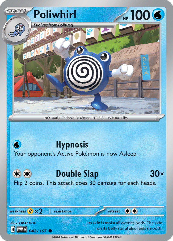 Poliwhirl 42/167 Common | Twilight Masquerade | Pokemon Card