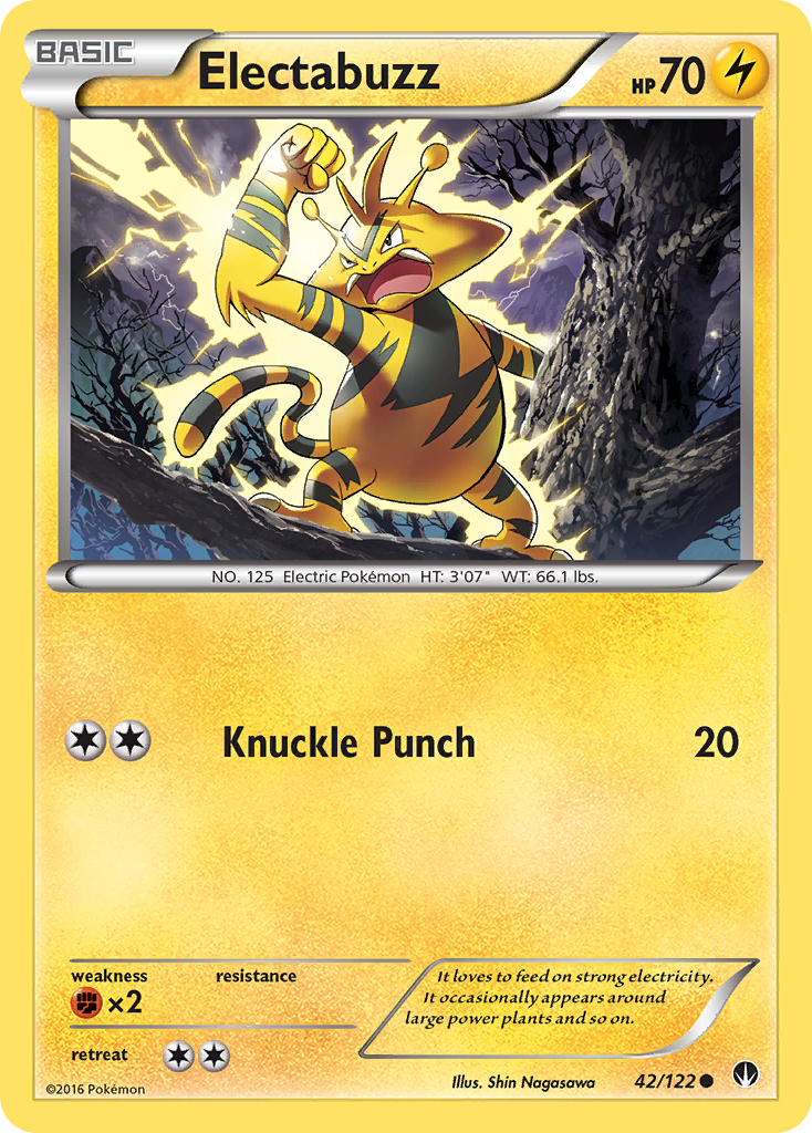 Electabuzz 42/122 Common | BREAKpoint | Pokemon Card