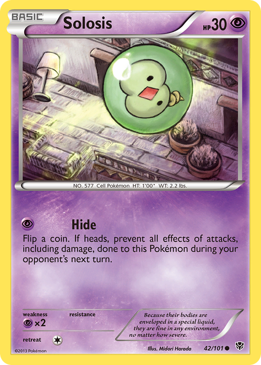 Solosis 42/101 Common | Plasma Blast | Pokemon Card