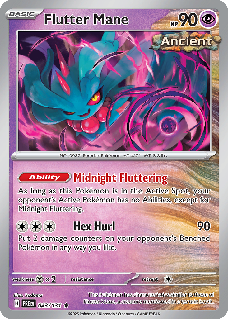 Flutter Mane 43/131 Rare Holo | Prismatic Evolutions | Pokemon Card