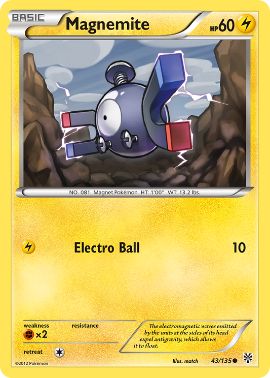 Magnemite 43/135 Common | Plasma Storm | Pokemon Card