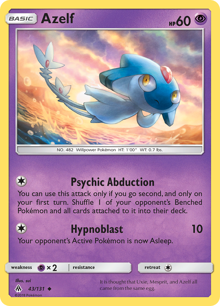 Azelf 43/131 Uncommon | Forbidden Light | Pokemon Card