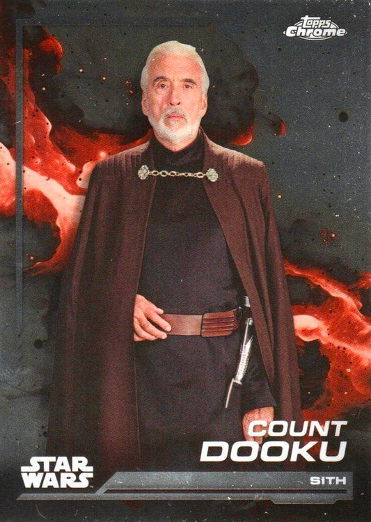 Count Dooku #129 | 2024 Topps Chrome Star Wars | Trading Card