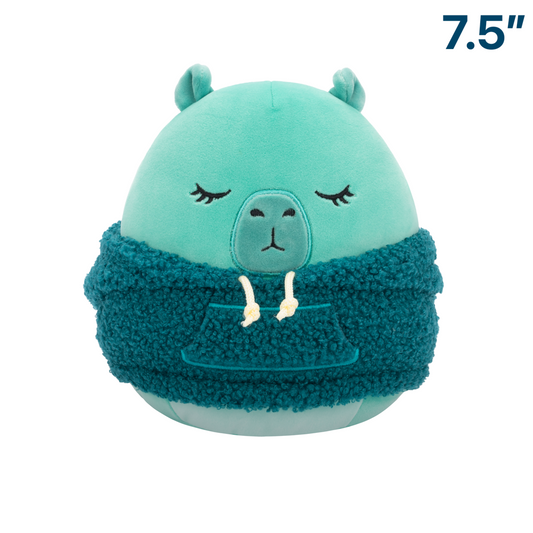 Nastia the Teal Capybara in Hoodie ~ 7.5" Squishmallow Plush