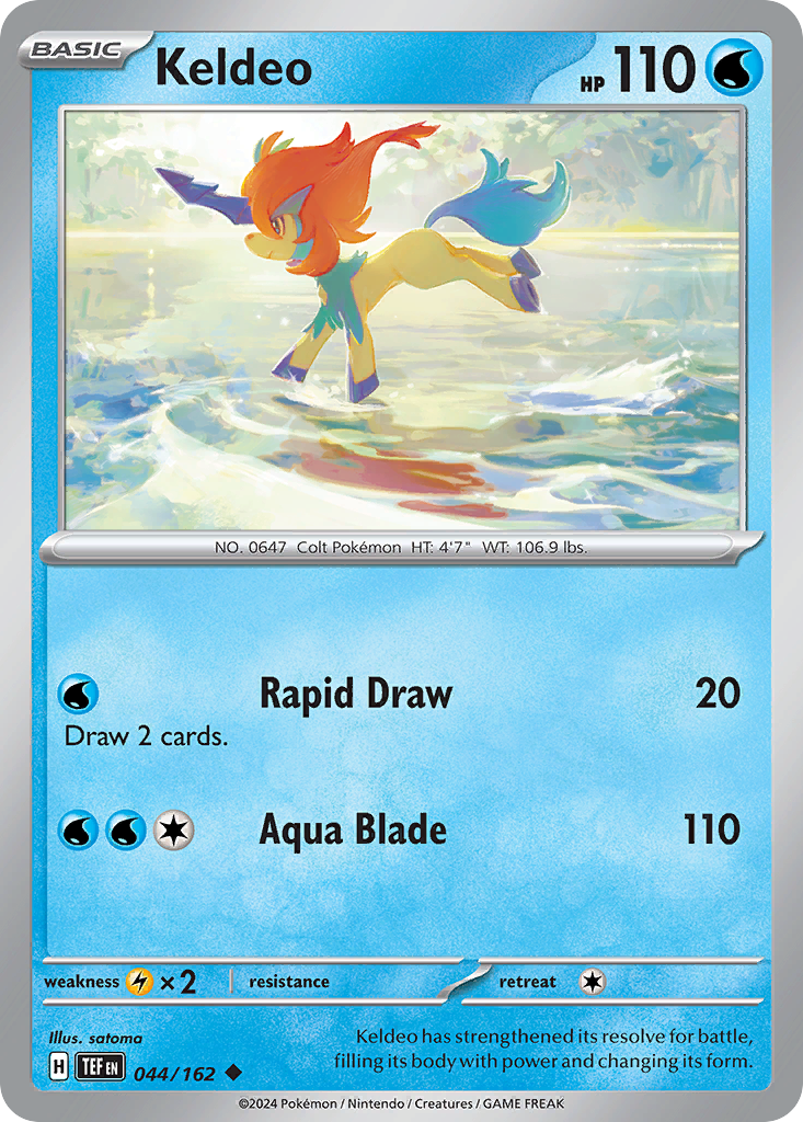 Keldeo 44/162 Uncommon | Temporal Forces | Pokemon Card