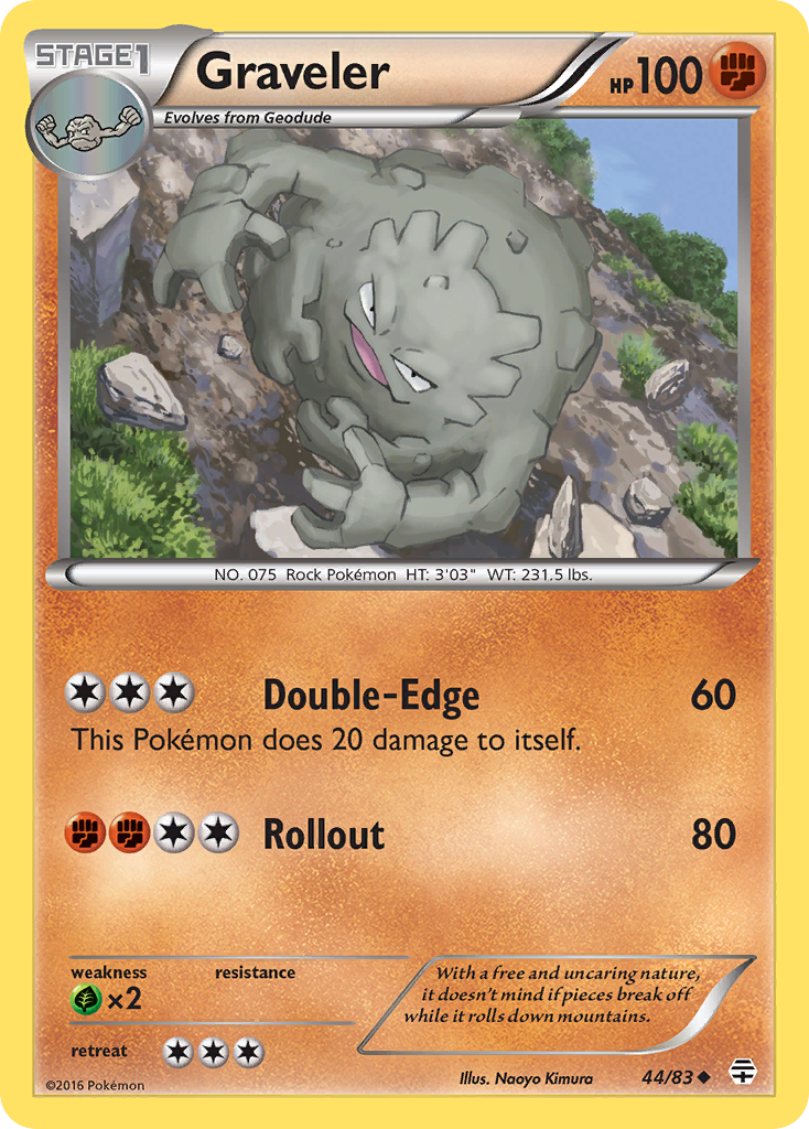 Graveler 44/83 Uncommon | Generations | Pokemon Card