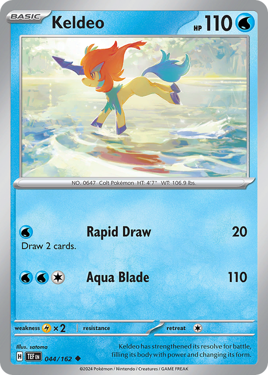 Keldeo 44/162 Uncommon | Temporal Forces | Pokemon Card