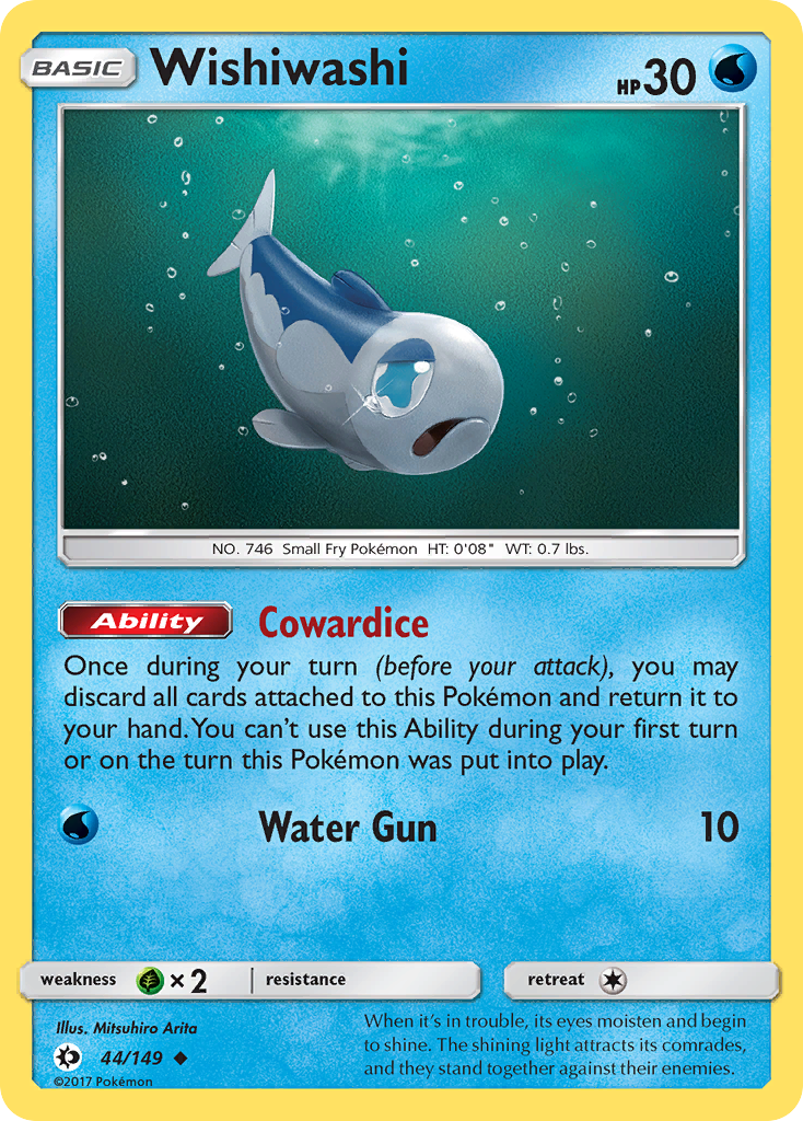 Wishiwashi 44/149 Uncommon | Sun & Moon | Pokemon Card