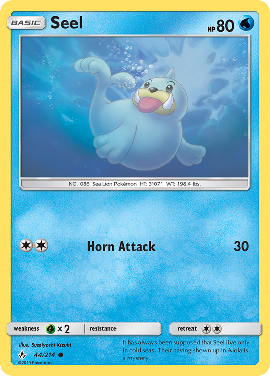 Seel 44/214 Common | Unbroken Bonds | Pokemon Card