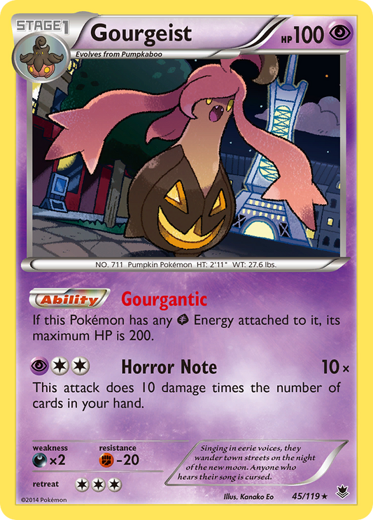 Gourgeist 45/119 Rare Holo | Phantom Forces | Pokemon Card