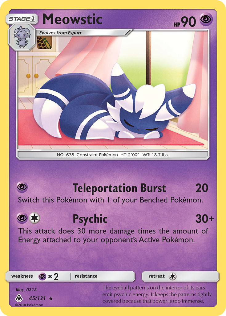 Meowstic 45/131 Rare | Forbidden Light | Pokemon Card