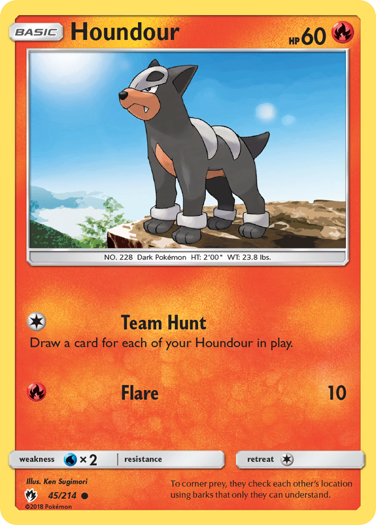 Houndour 45/214 Common | Lost Thunder | Pokemon Card