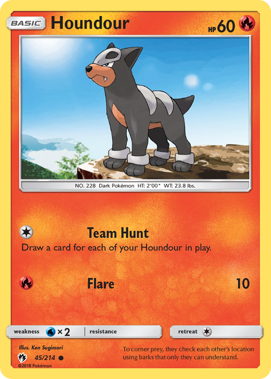 Houndour 45/214 Common | Lost Thunder | Pokemon Card