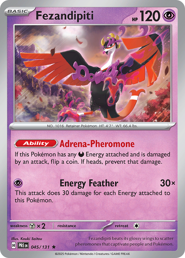 Fezandipiti 45/131 Rare Holo | Prismatic Evolutions | Pokemon Card