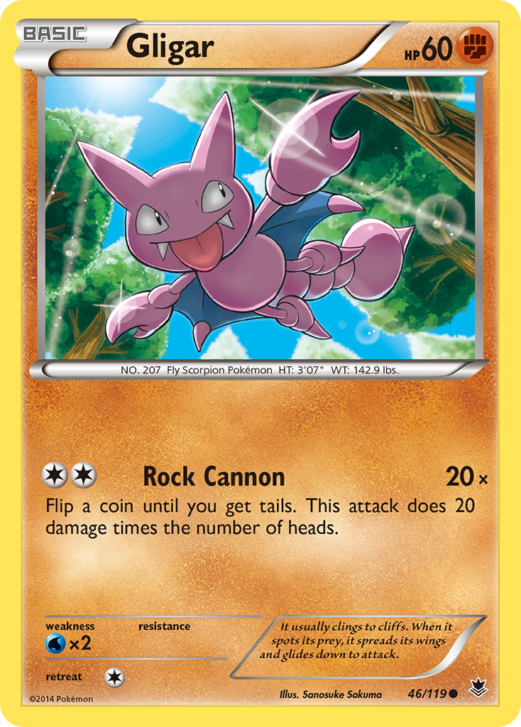 Gligar 46/119 Common | Phantom Forces | Pokemon Card