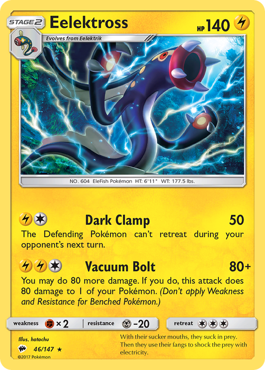 Eelektross 46/147 Rare | Burning Shadows | Pokemon Card