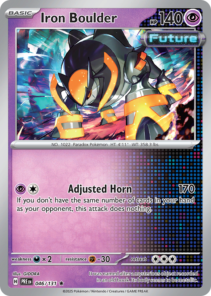 Iron Boulder 46/131 Rare Holo | Prismatic Evolutions | Pokemon Card