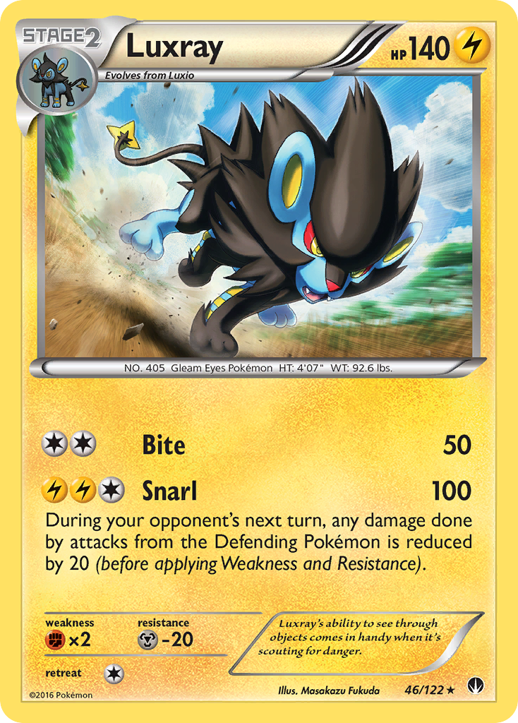 Luxray 46/122 Rare | BREAKpoint | Pokemon Card