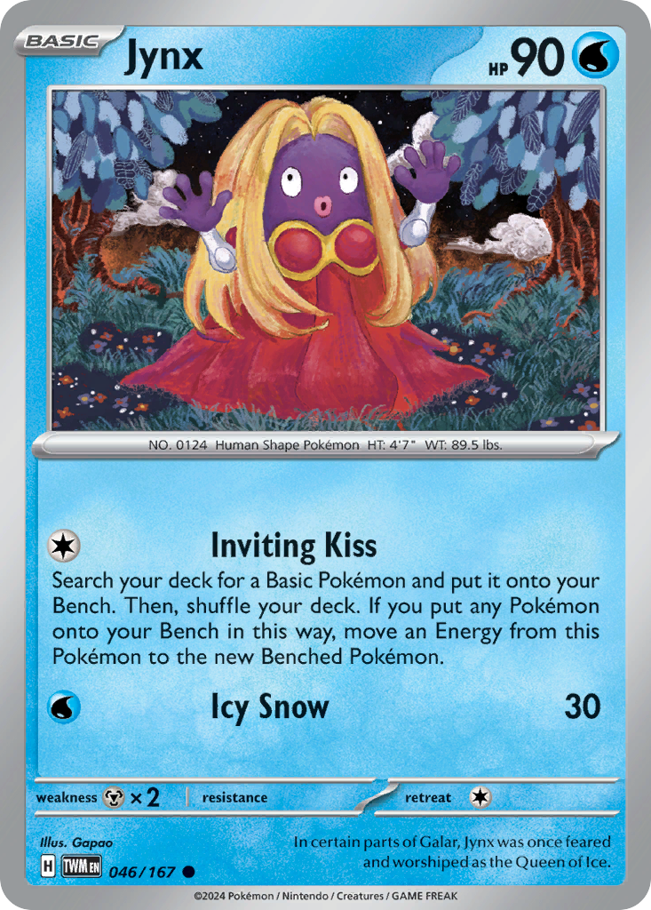 Jynx 46/167 Common | Twilight Masquerade | Pokemon Card