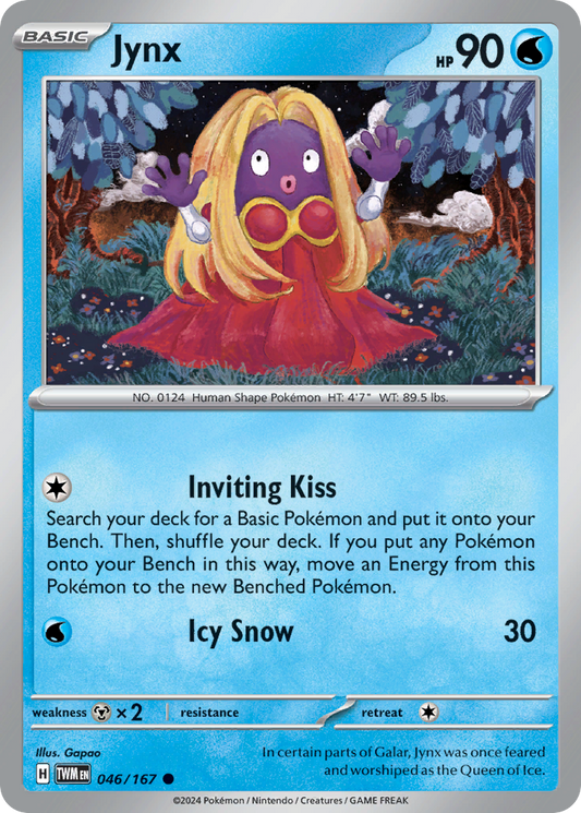 Jynx 46/167 Common | Twilight Masquerade | Pokemon Card