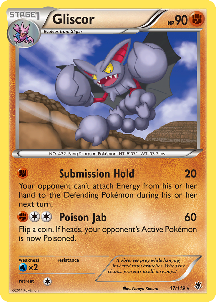 Gliscor 47/119 Rare | Phantom Forces | Pokemon Card