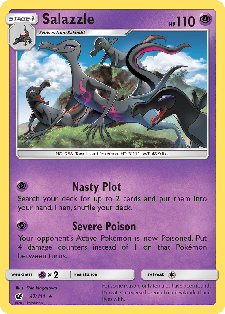 Salazzle 47/111 Rare Holo | Crimson Invasion | Pokemon Card