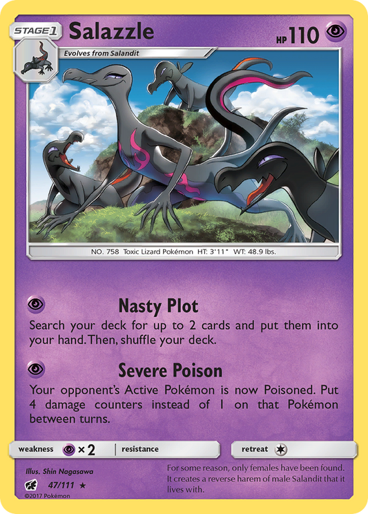 Salazzle 47/111 Rare Holo | Crimson Invasion | Pokemon Card