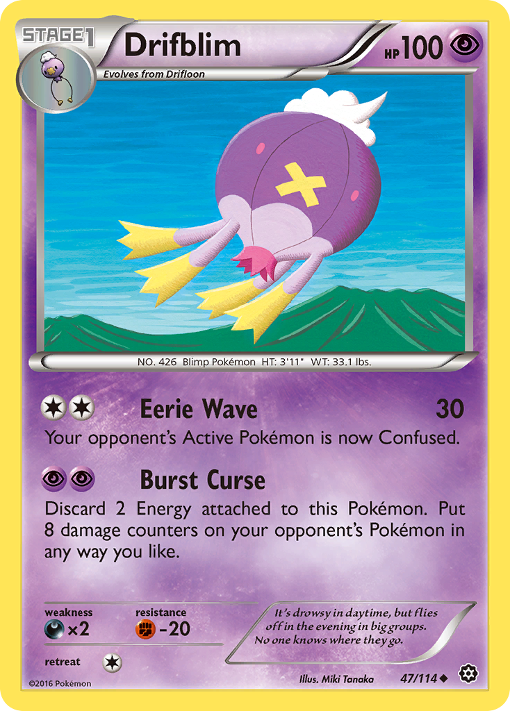 Drifblim 47/114 Uncommon | Steam Siege | Pokemon Card