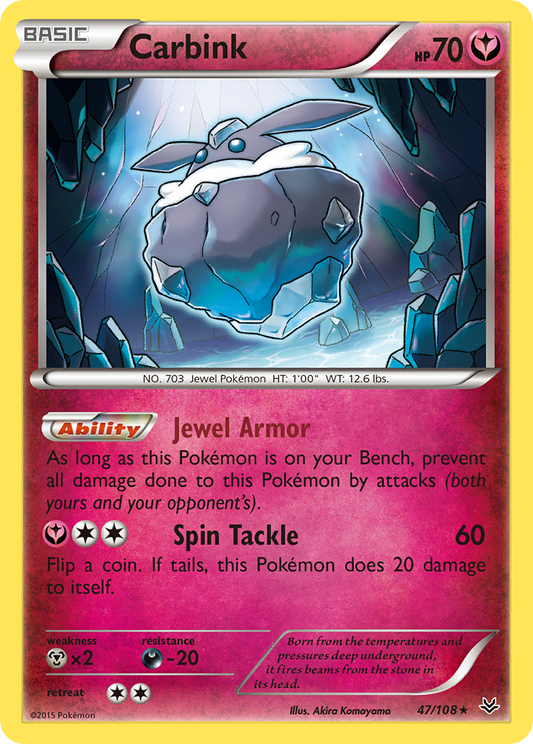 Carbink 47/108 Rare | Roaring Skies | Pokemon Card