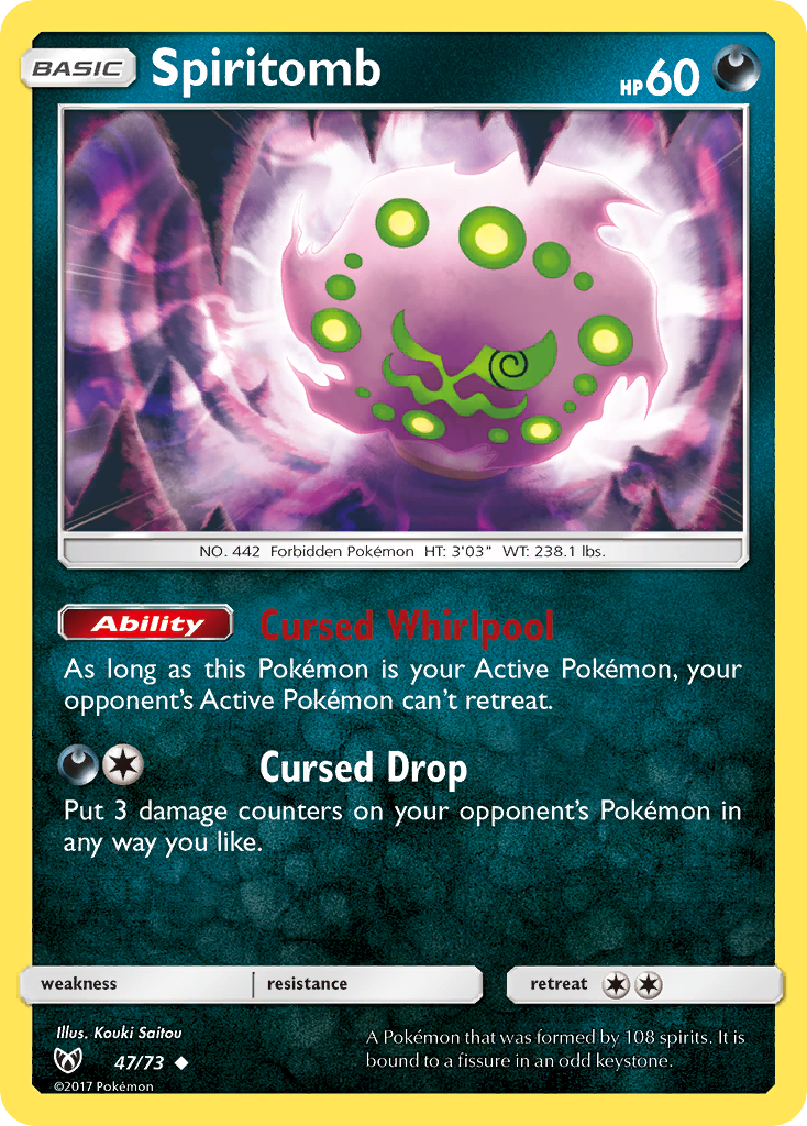 Spiritomb 47/73 Uncommon | Shining Legends | Pokemon Card