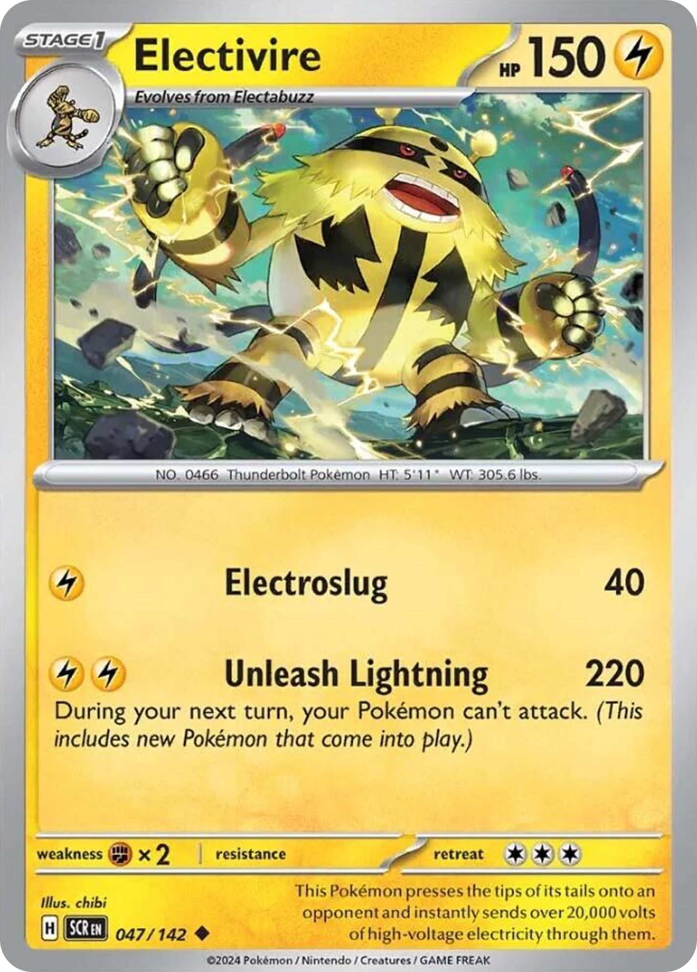 Electivire 47/142 Uncommon | Stellar Crown | Pokemon Card