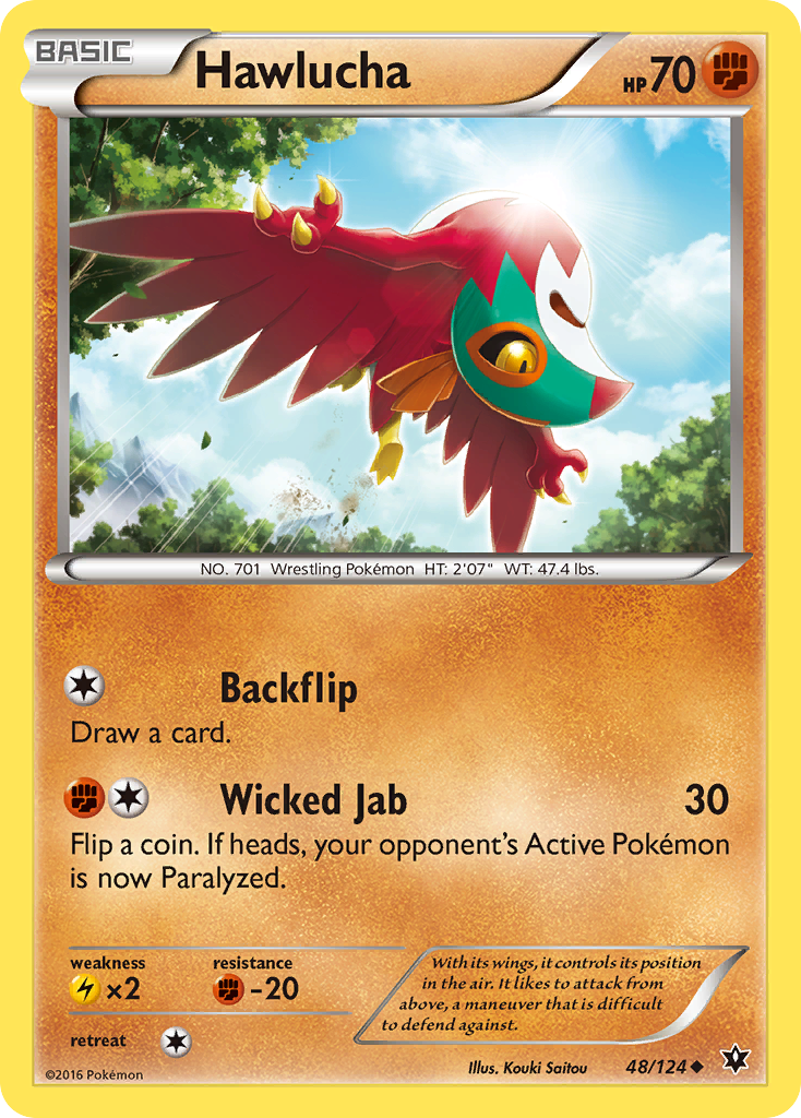 Hawlucha 48/124 Uncommon | Fates Collide | Pokemon Card