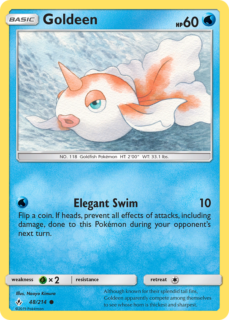 Goldeen 48/214 Common | Unbroken Bonds | Pokemon Card