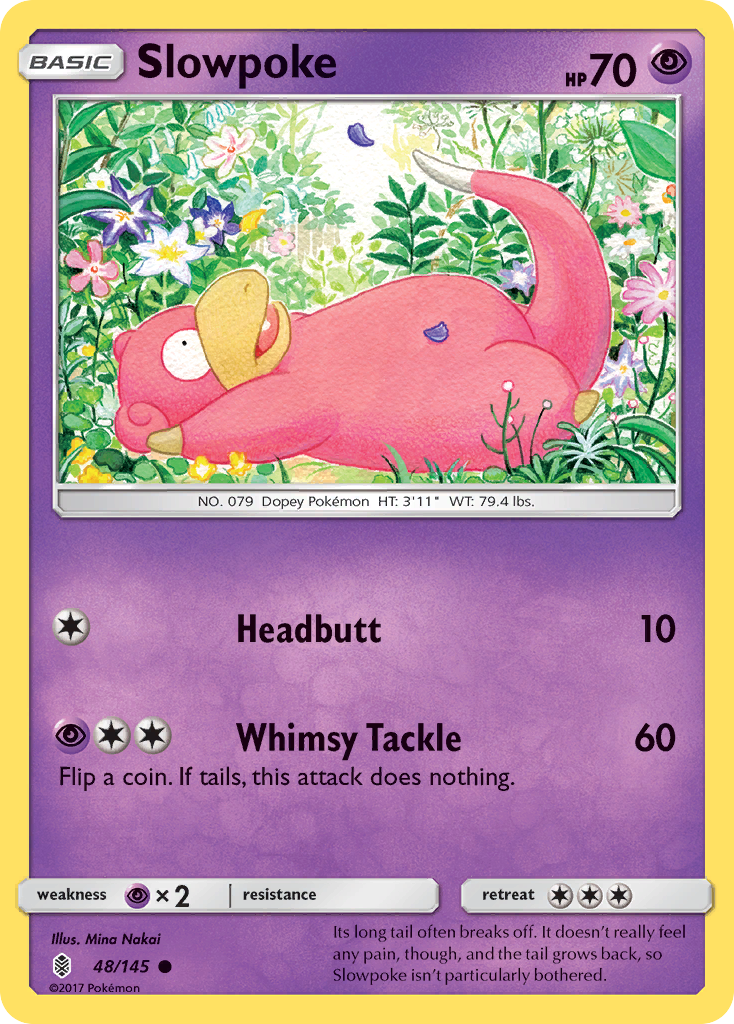 Slowpoke 48/145 Common | Guardians Rising | Pokemon Card