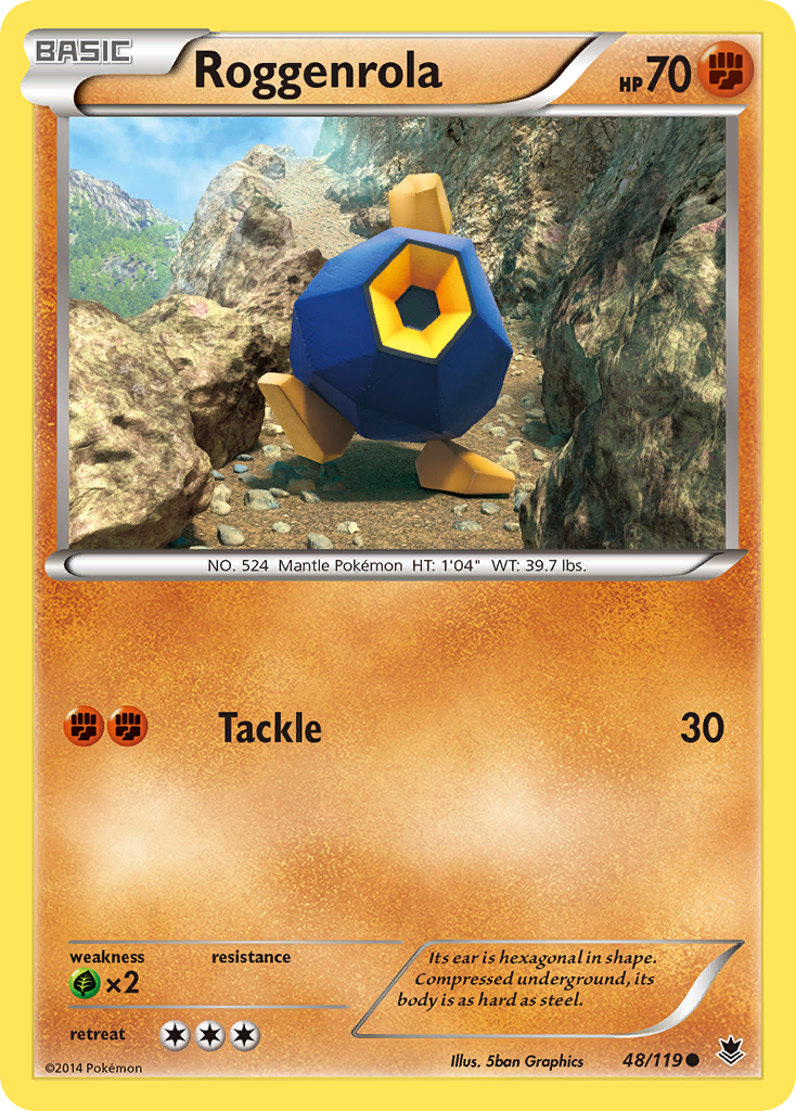 Roggenrola 48/119 Common | Phantom Forces | Pokemon Card