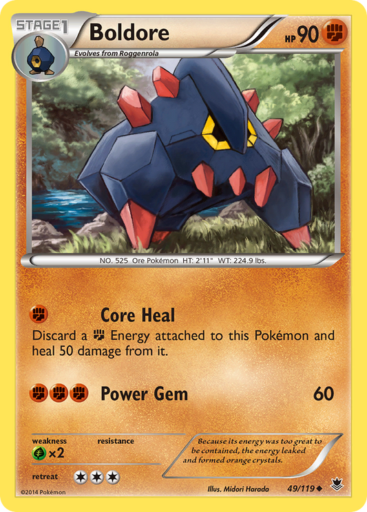 Boldore 49/119 Uncommon | Phantom Forces | Pokemon Card