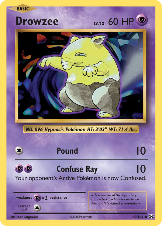 Drowzee 49/108 Common | Evolutions | Pokemon Card