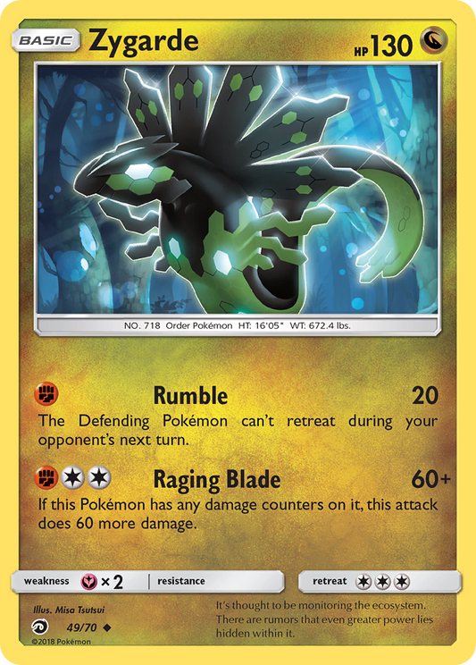 Zygarde 49/70 Uncommon | Dragon Majesty | Pokemon Card